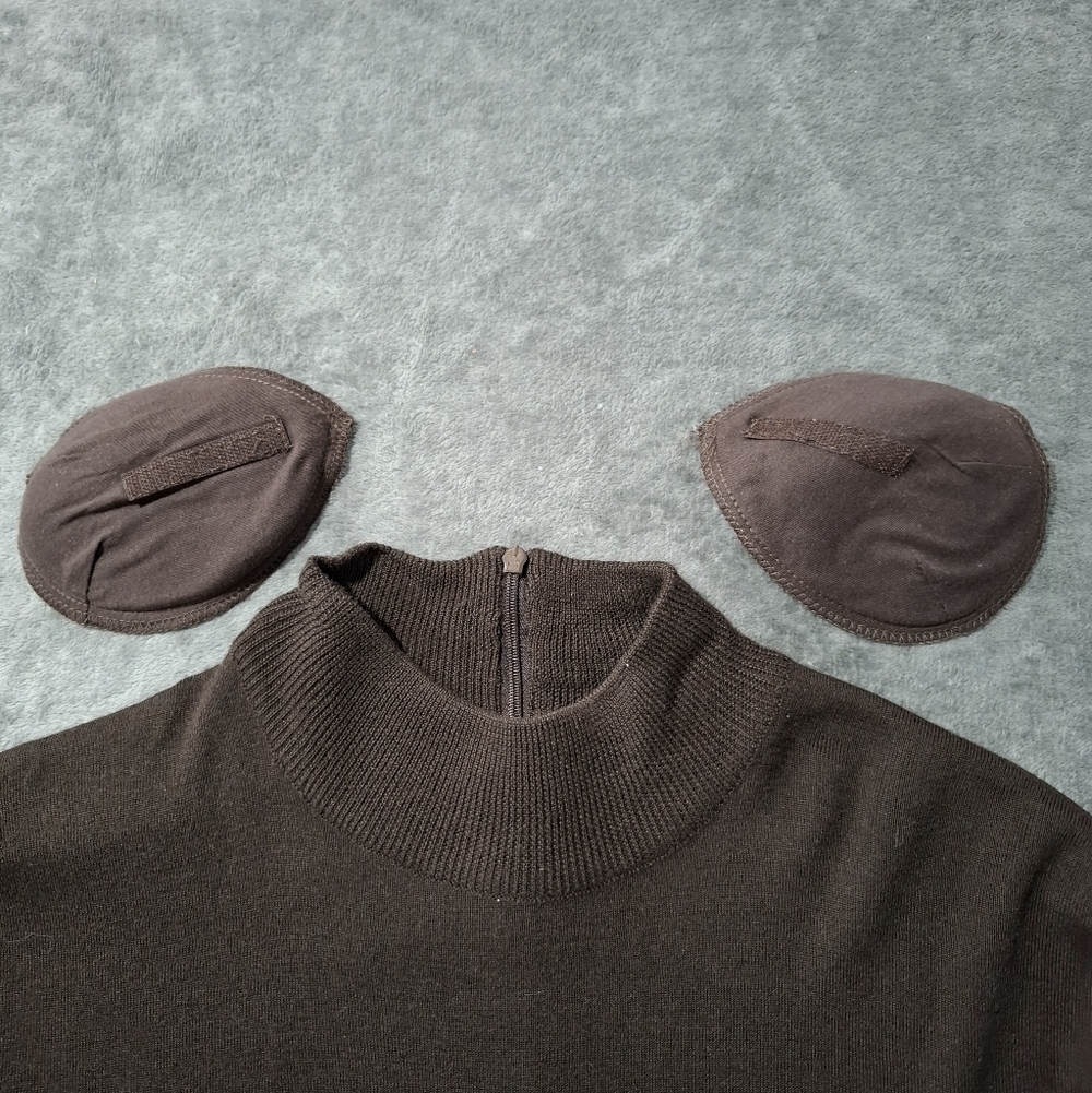 Maggy London XL Brown Wool Blend 2-Piece Knit Sweater Dress & Fringe Poncho Set - Picture 15 of 16